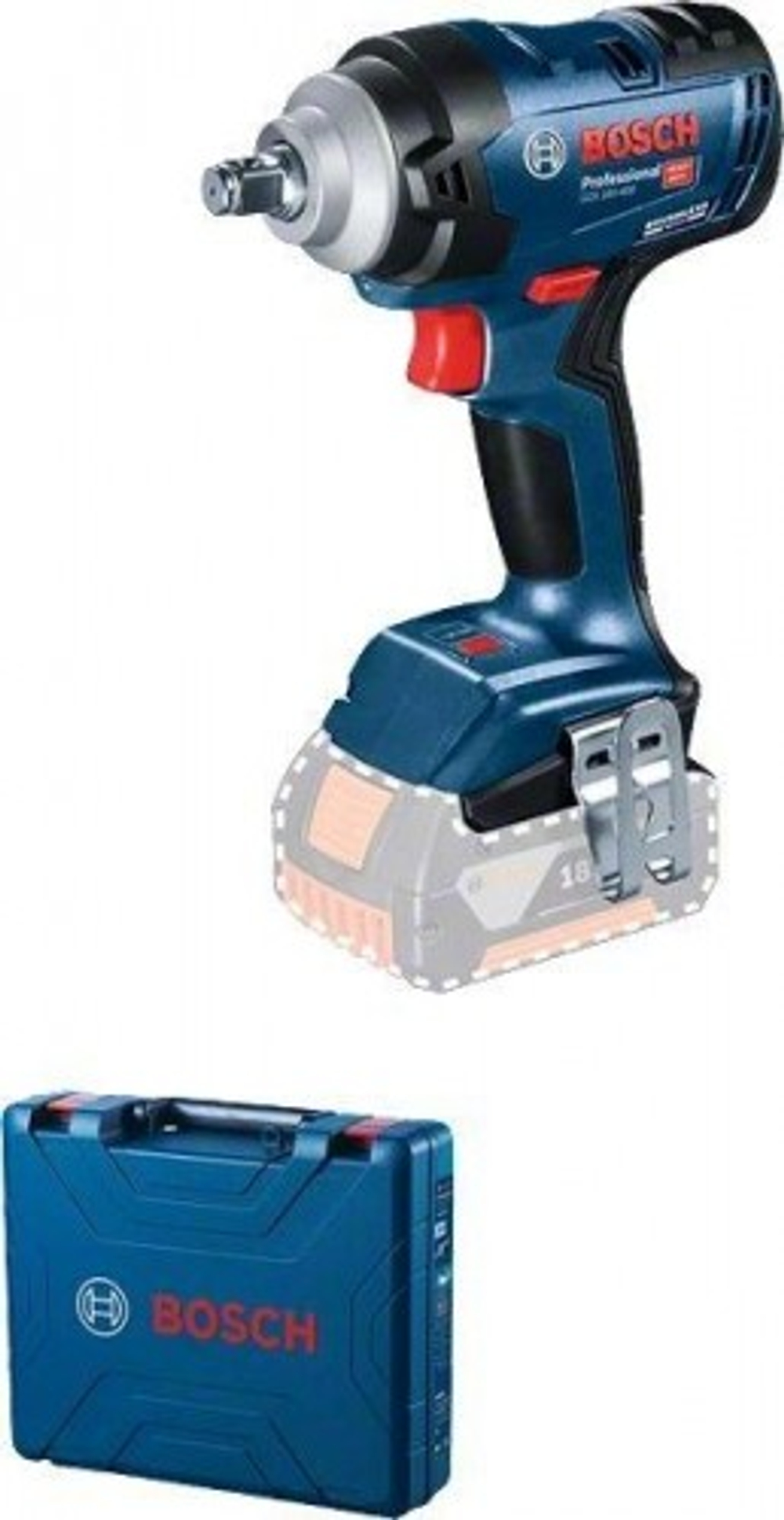 Гайковерт аккумуляторный BOSCH GDS 18 V-400 ударный без АКБ и ЗУ 06019K0021