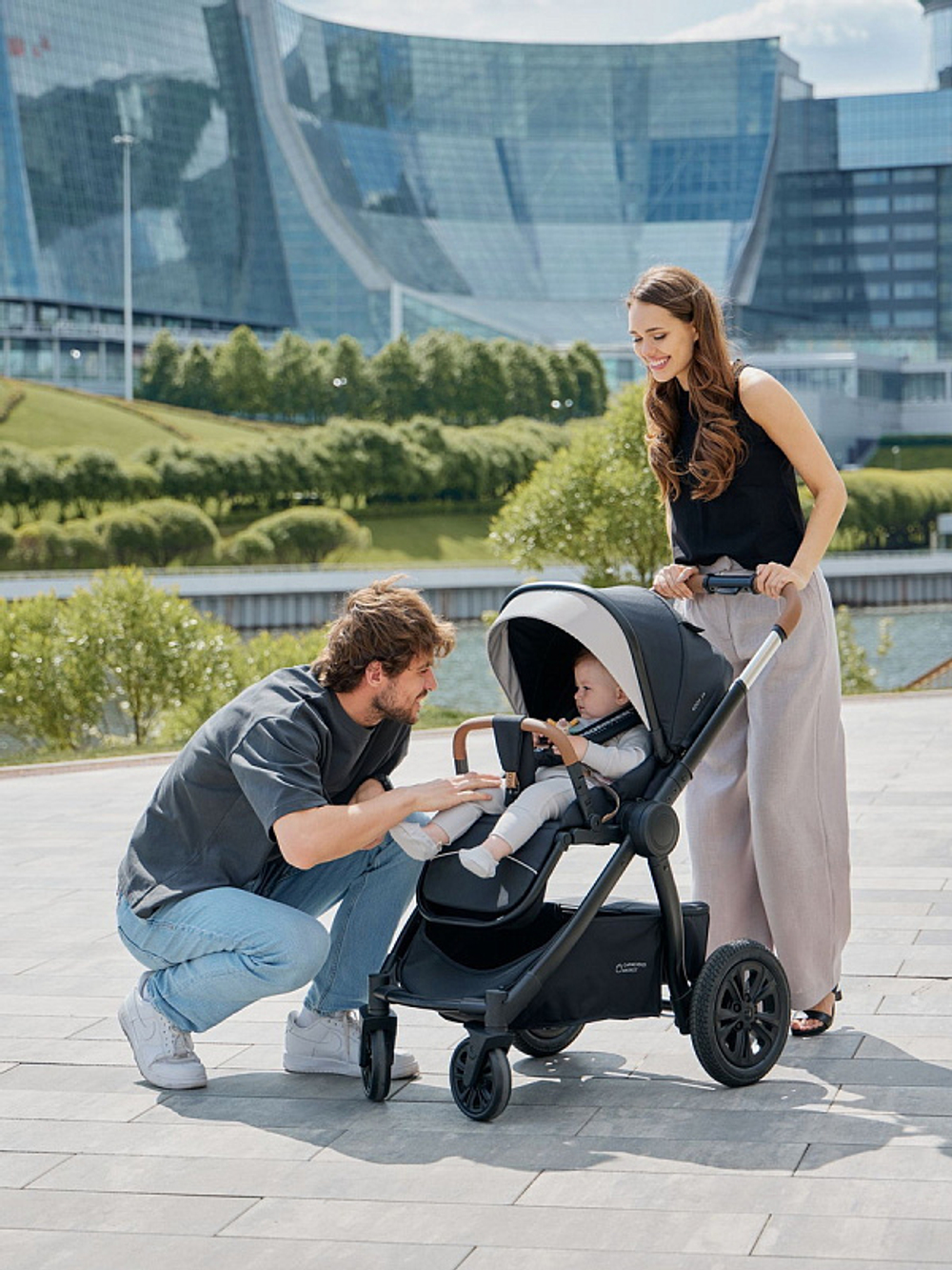 Детская коляска Happy Baby Mommer Pro 2 в 1 Dark grey