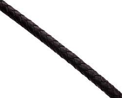 Шнурок плетеный черный Ø 10 мм, дл. 50 см