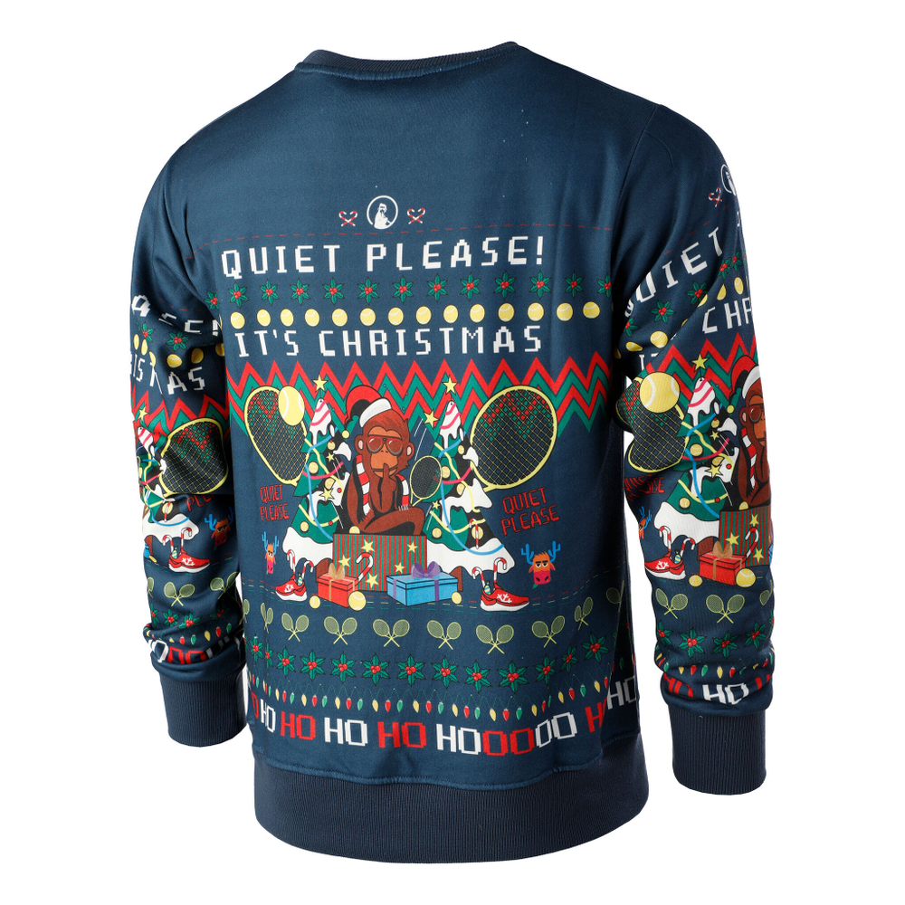 Мужская кофта теннисная Quiet Please Ugly Christmas Sweatshirt Men - Dark Blue, Multicoloured