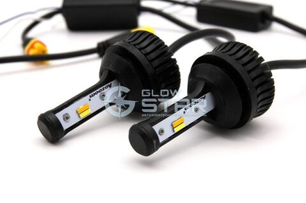 Aozoom ДХО в поворотники 1156/7440 (2 в 1) S25/T20 (BAU15S/WY21W) белый+оранжевый (комплект, 2шт)