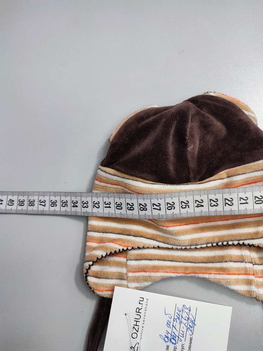 Шапка из хлопка на 1-3 месяца