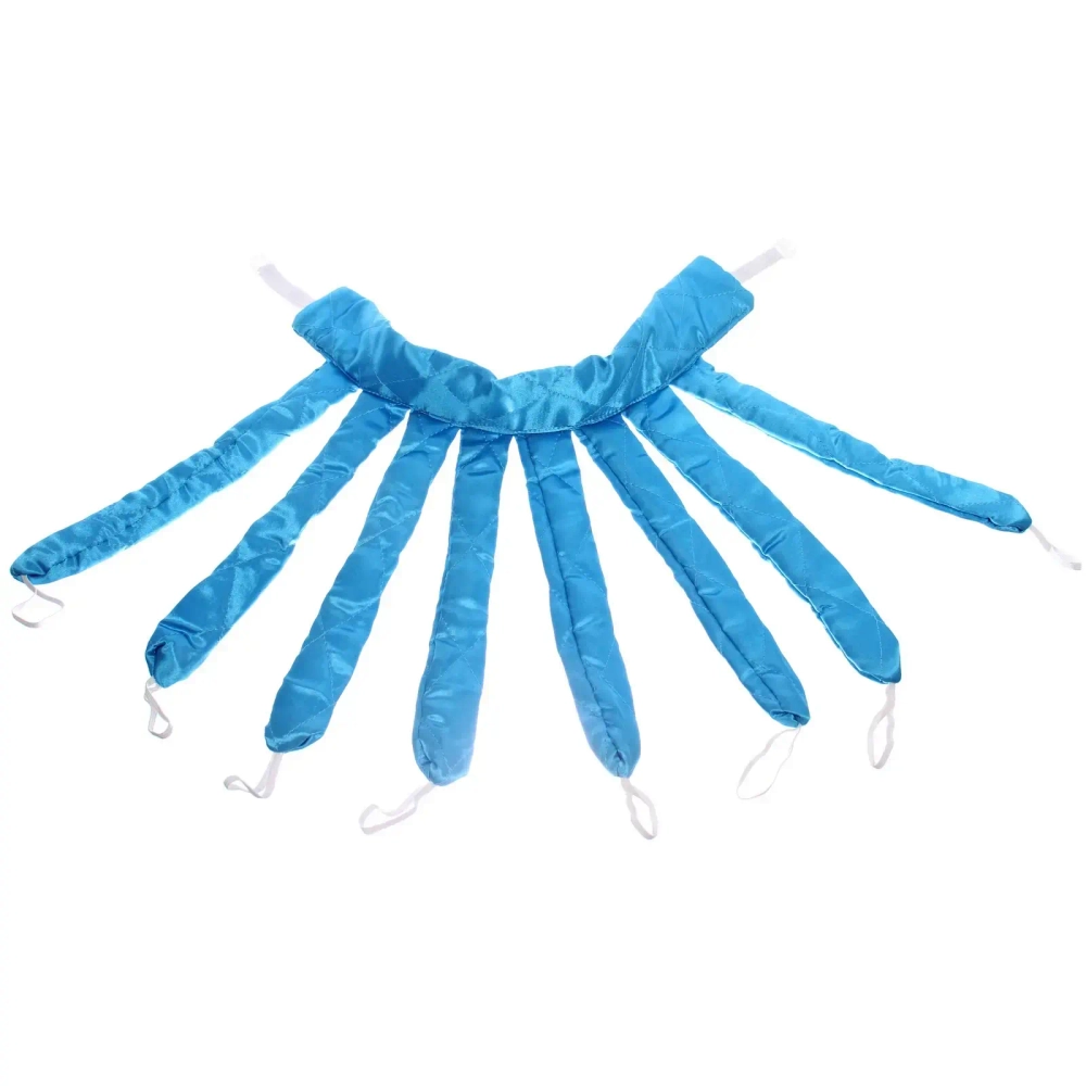 Мягкие атласные бигуди на ленте «KUDRI», цвет бирюзовая волна, 53-63 на 30см