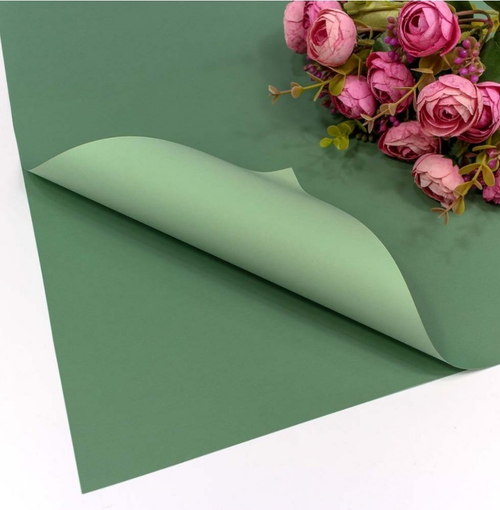 Пленка матовая двухсторонняя Хаки/Светло-зеленая