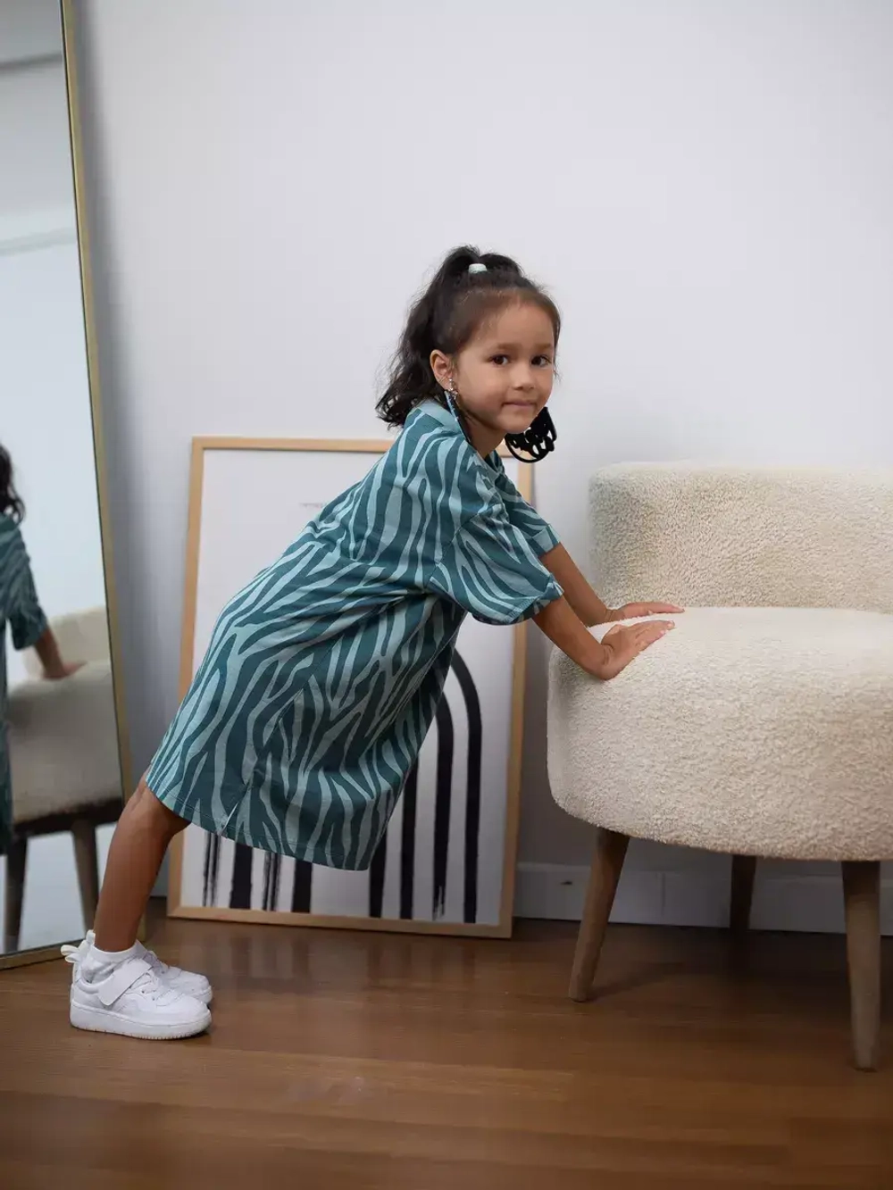 Платье туника оверсайз для девочки