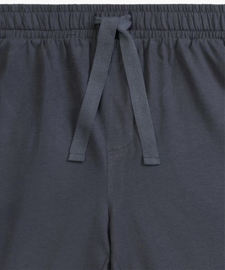 Пижама мужская с коротким рукавом и шортами Atlantic NMP-379E, хлопок, голубой+ графитовый