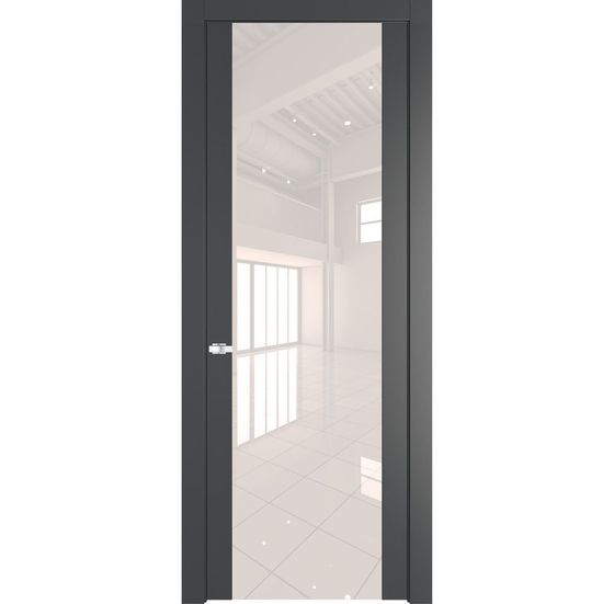 Межкомнатная дверь эмаль Profil Doors 1.7P графит стекло перламутровый лак
