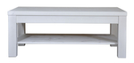 Журнальный столик, 120х74х47, Мэдисон, кофейный, для гостиной, деревянный, белый, Dipriz
