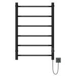 Полотенцесушитель MIXLINE MIRA  80х50 (таймер, 253 Вт, 6 перекладин) электрический ЧЕРНЫЙ