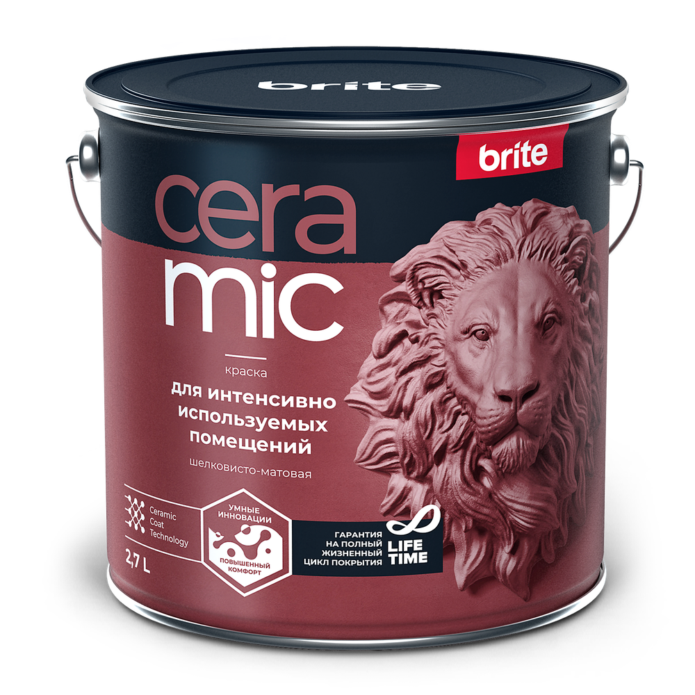 Краска BRITE CERAMIC для интенсивно используемых помещений база А