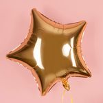 Шар (18''/46 см) Звезда, Античное золото, 1 шт.