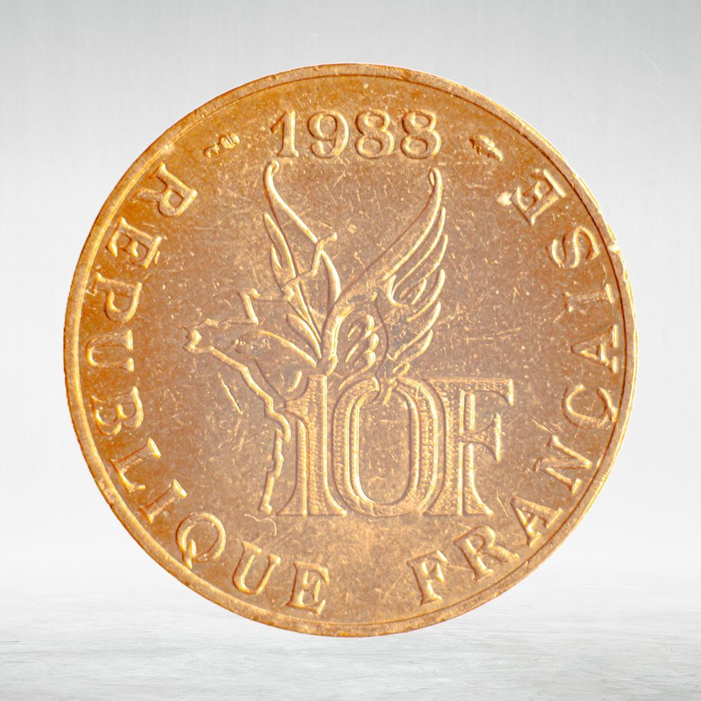 France, 10 Francs 1988 - 100th Anniversary of birth of Roland Garros (1888-1988), VF