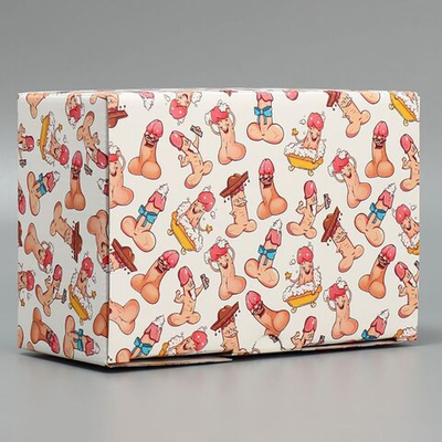 Сборная подарочная коробка «Веселые джентельмены» - 22 х 15 х 10 см. (Цвет: разноцветный)