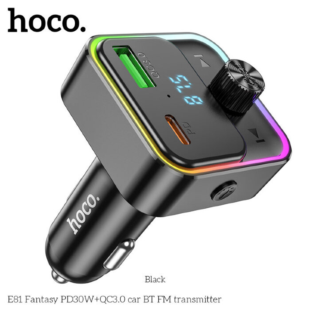 E81 Fantasy PD30W+QC3.0 car BT FM transmitter