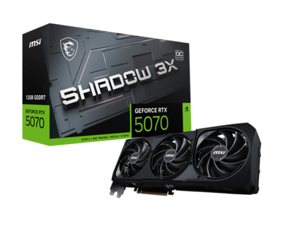 Видеокарта MSI GeForce RTX 5070 12G SHADOW 3X OC, 12Gb GDDR7 192-bit 1xHDMI 3xDP G5070-12S2C