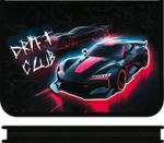 Папка д/тетрадей А4 молния вокруг печать на пластике "Черное авто 2025" (Пчёлка)