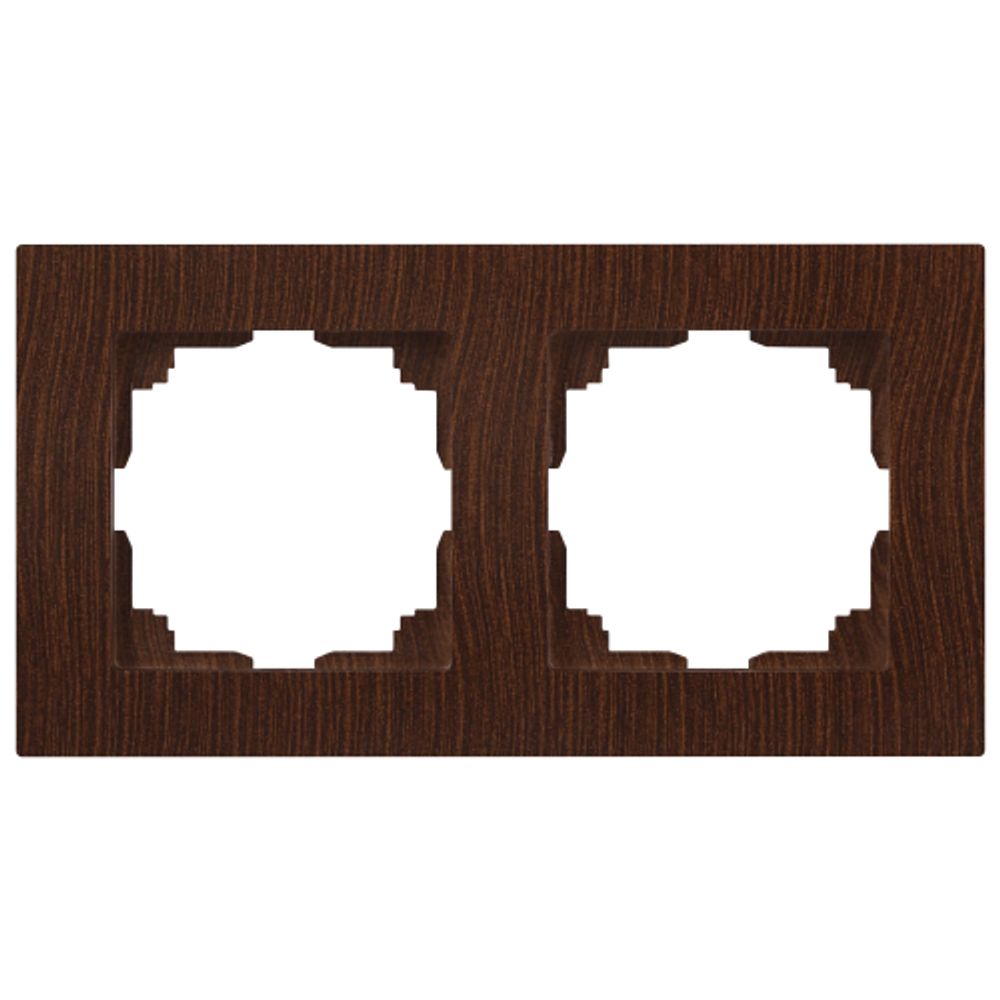 Рамка для розеток и выключателей Intro Accent 6-502-10 на 2 поста, СУ, венге