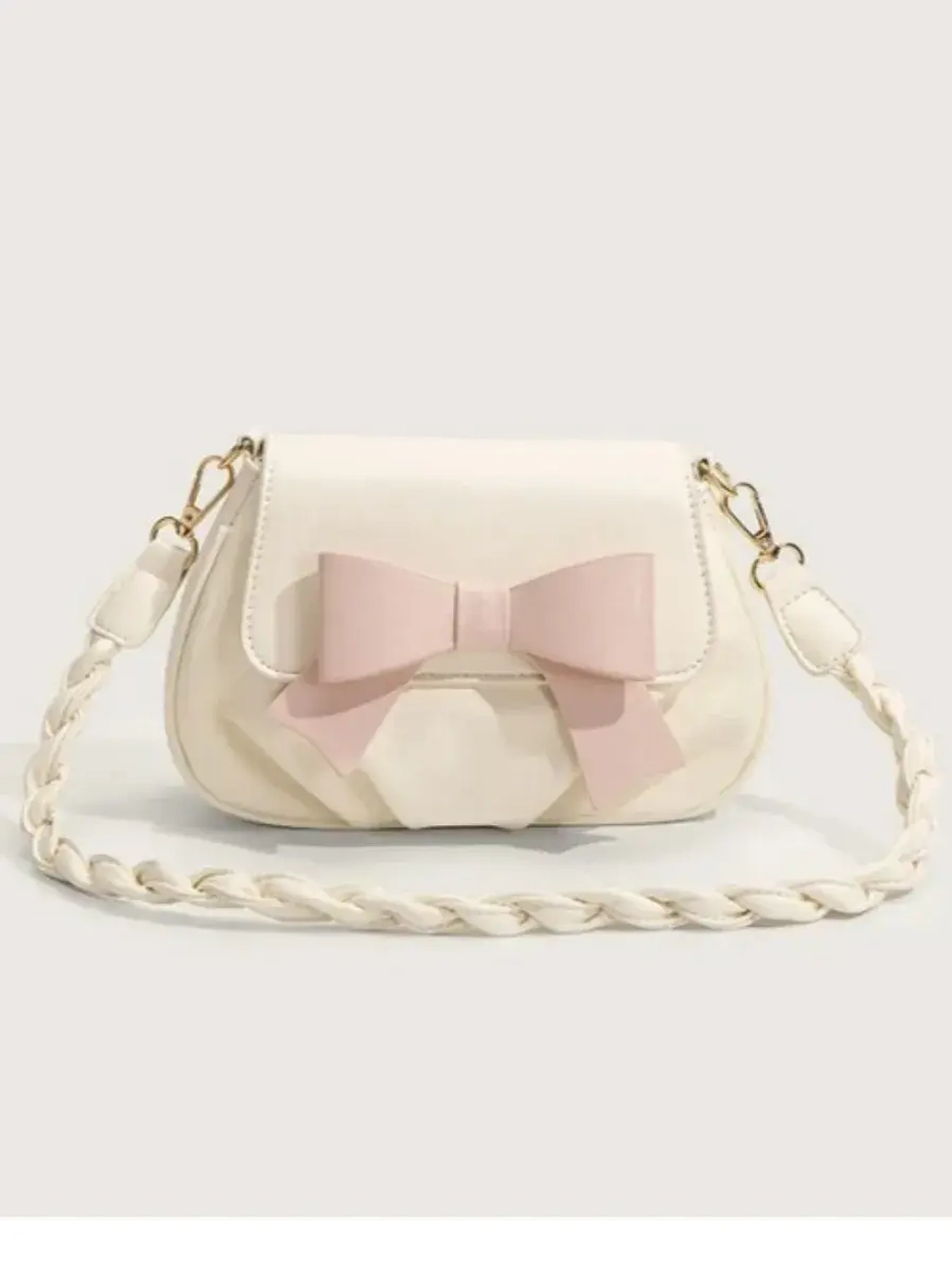 Сумка через плечо багет y2k с бантиком