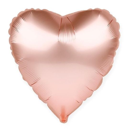 Шар (18''/46 см) Сердце, Розовое Золото