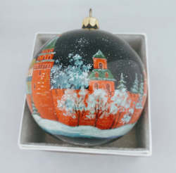 Шар новогодний с росписью "Москва" худ. Марова