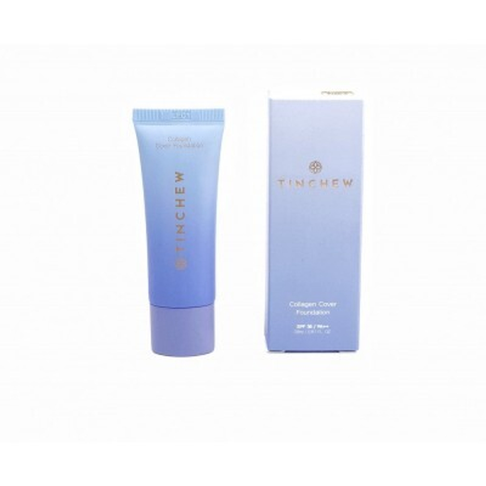 [TINCHEW] COLLAGEN COVER FOUNDATION SPF 36/PA++ 21 VANILLA - Универсальный тональный крем, 20 мл