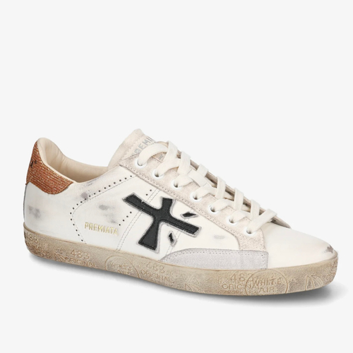 Кожаные кеды Premiata Steven-d 6664 на шнуровке