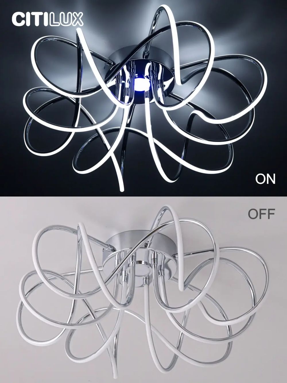 Citilux Мишель CL229161 RGB Люстра светодиодная с пультом Хром