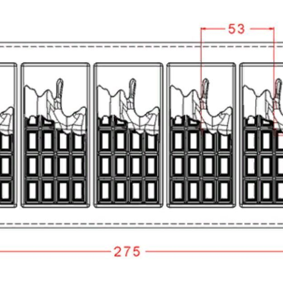 649 | Форма для шоколадных изделий (275*135 мм)