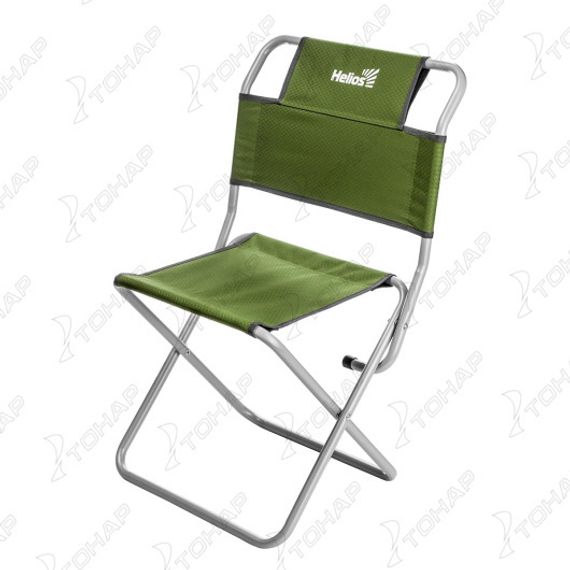 Стул туристический со спинкой Green СР-400.19с труба ф19 (T-TC-400.19s-G) Helios