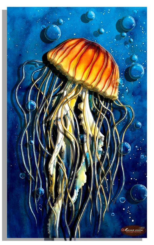 Папертоль РТ150276 "Красавица морей, медуза" 25*35см.