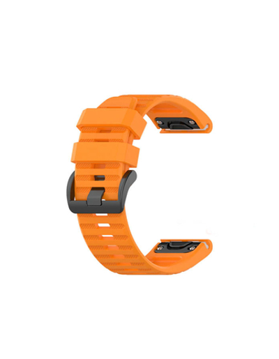 Ремешок быстросъемный 22 мм. силиконовый для Garmin Fenix 5/5+/6/7/, Quatix 5,MARQ, Forerunner 935/945,instinct 1/2,Epix Gen 2 (Оранжевый)