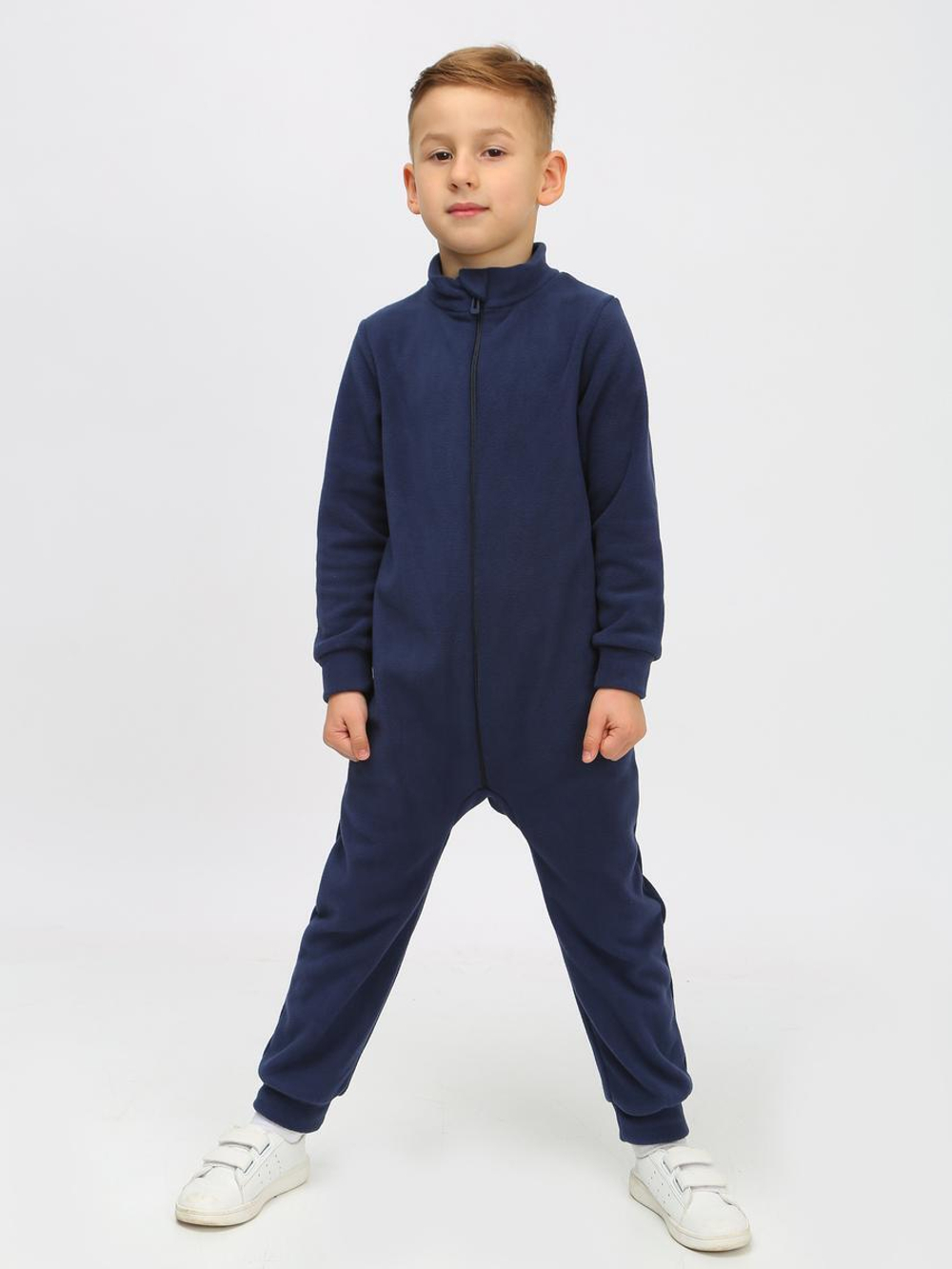 Комбинезон для мальчиков флис "Сосулька-4" тёмно-синий, р.110 (Ивашка)