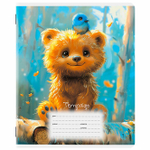 Тетрадь 12 л. ЮНЛАНДИЯ, клетка, обложка картон, МИШКИ