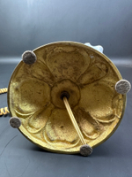 Старинная настольная лампа с головой дракона