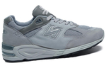 WTAPS x New Balance NB 990 V2 comfortable mesh fabric two-layer cowhide pigskin shock absorption, non-slip, wear-resistant, breathable, wrapping support, low-top running shoes for men and women with the same style of blue-gray American products