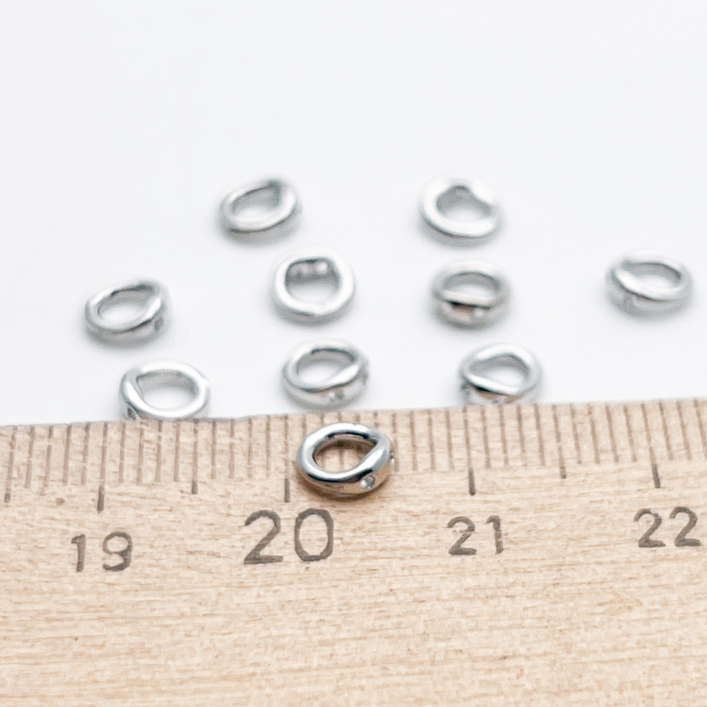 Протектор-кольцо, цвет серебро (родий), размер 5 мм, цена за 1 шт