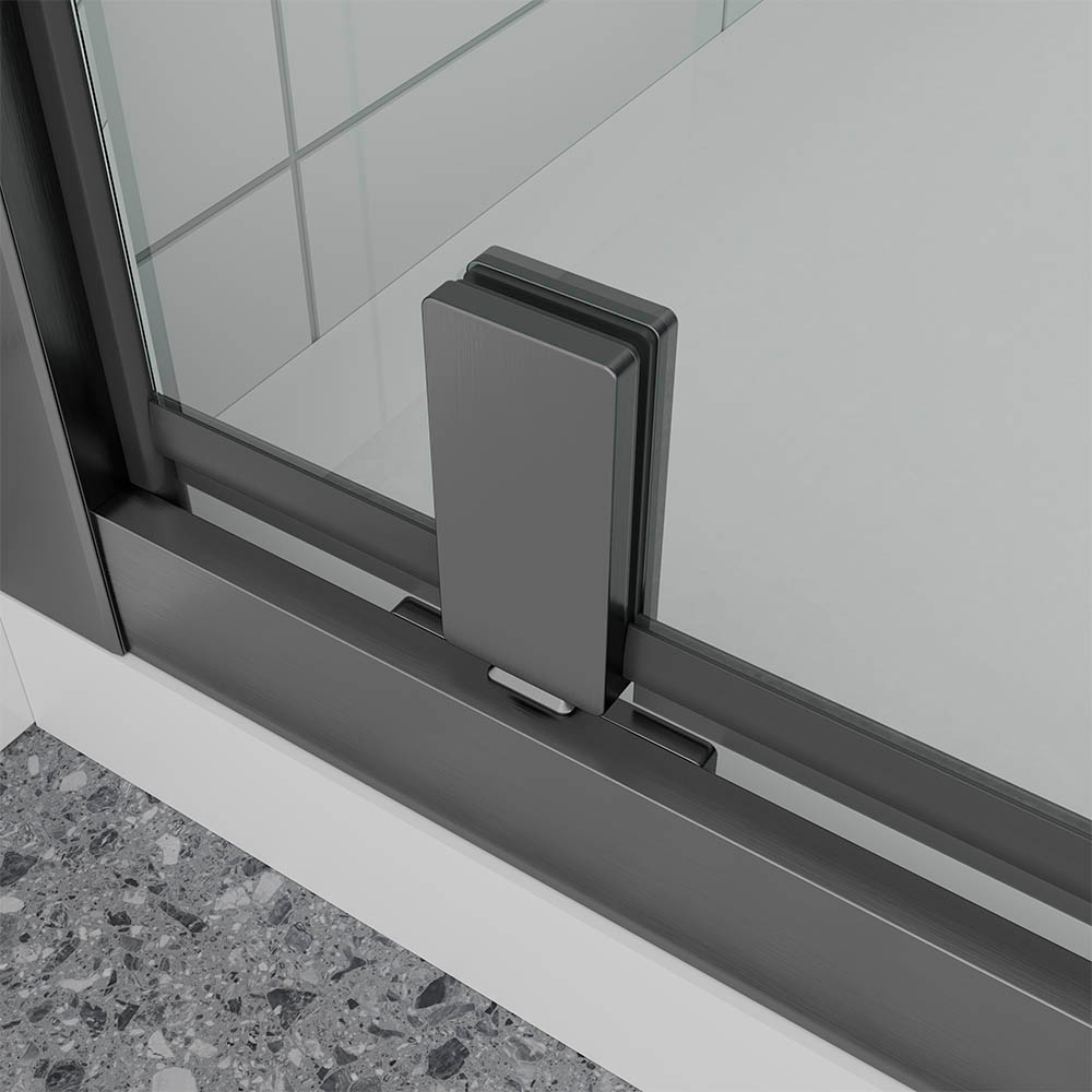 Душевая дверь Veconi Ottimo P30 GR, 700x1900, графит брашинг, стекло прозрачное