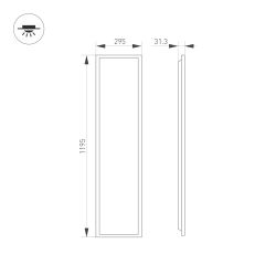 Светильник DL-TITAN-S300x1200-40W Day4000 (WH, 120 deg, CRI90, 230V) (Arlight, IP40 Металл, 7 лет) 052814