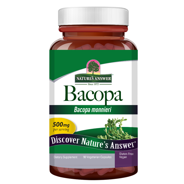Бакопа, Nature&#39;s Answer Bacopa Capsules, 90 вег капсул