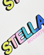 Свитшот с капюшоном STELLA McCARTNEY Белый/Принт: разноцветные логотипы (Девочка)
