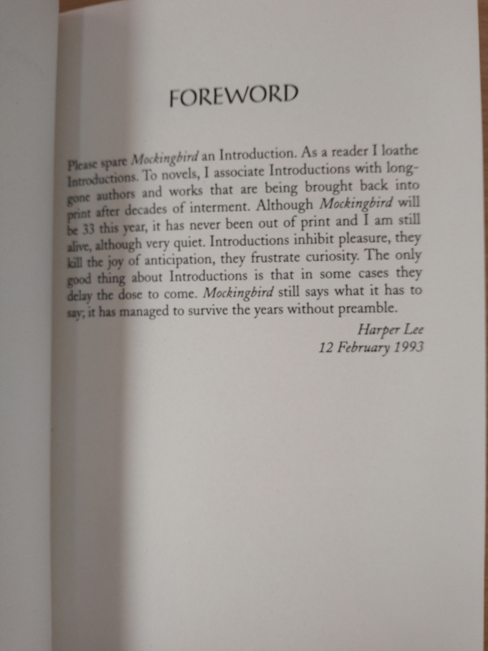 To Kill a Mockingbird