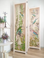 Ширма из массива дерева "Птички" 180см