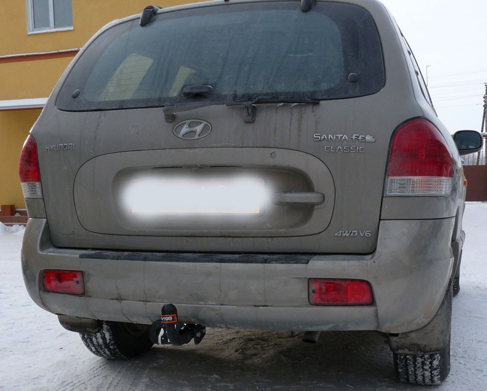 Фаркоп для Hyundai Santa Fe Classic 2007-2013, Hyundai Santa Fe 2001-2006 Тип шара: A. Нагрузки: 2000/100 кг, HY 18