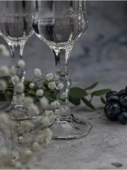 Набор бокалов для шампанского, 160 мл. 6 шт, с золотом