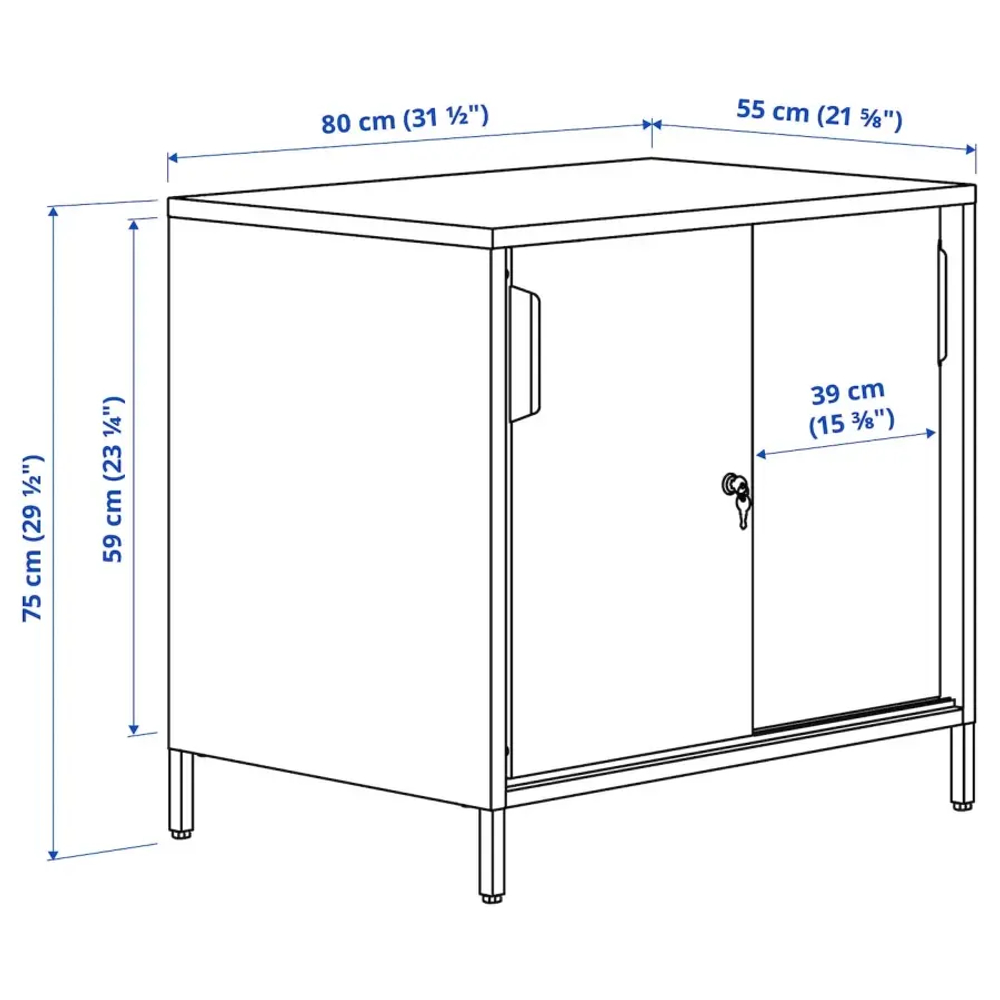 Шкаф - TROTTEN IKEA/ ТРОТТЕН ИКЕА,  80х75 см, черный