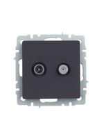BRITE Розетка двойная TV+SAT РТВ/РСп12-БрГ графит IEK
