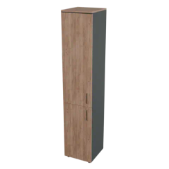 Шкаф для документов узкий 2 дверцы Prego office 403х420х2000 ПОШВУ-2