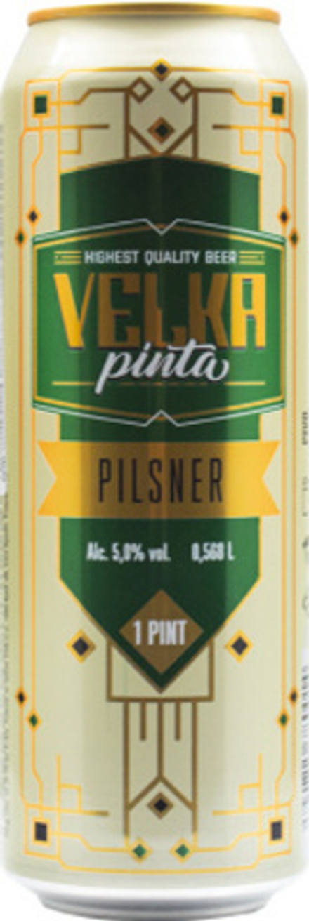 Пиво Велка Пинта Пилснер / Velka Pinta Pilsner 0.568 - банка