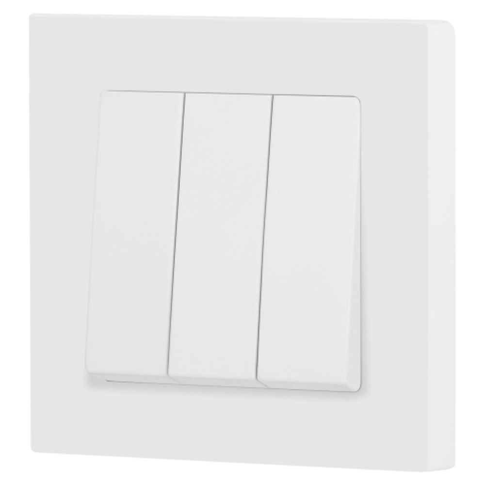 Выключатель Intro Accent 6-106-01М тройной, 10А-250В, IP20, СУ, AL/CU, белый матовый