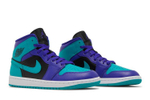 Кроссовки Jordan Air Jordan 1 Mid Black Grape (Женская размерная сетка)